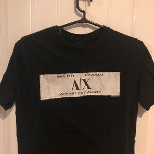 Armani Exchange men's 100% Cotton Black & White Logo size XS Authentic T Shirt